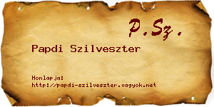 Papdi Szilveszter névjegykártya